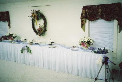 reception tables
